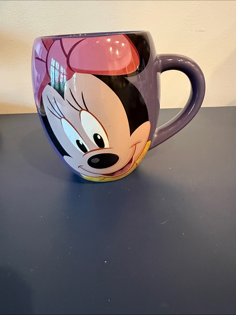 Disney Theme Parks Minnie Mouse SWEET Purple 16 oz. Coffee Tea Mug Cup